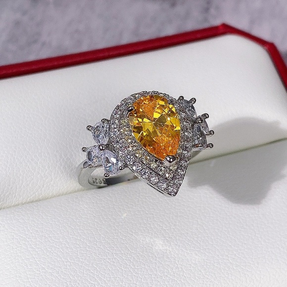 New Women’s 925 Silver Beautiful Romantic Zircon Ring - Picture 6 of 6